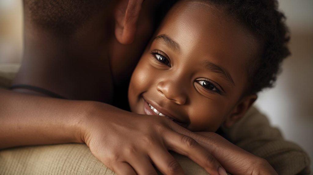 parent child hugging